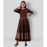 Lee Moda - Brown Rayon Womens Anarkali Kurti ( Pack of 1 ) - M