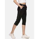 Women Side Piping Capri ny59-2X-Large / Black