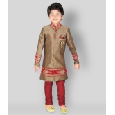 Ahhaaaa Kids Ethnic Indo-Western Sherwani and Breeches Set for Boys - None