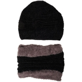 PENYAN - Black Woollen Womens Cap ( Pack of 1 ) - Black