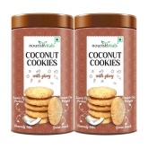 NourishVitals Cocount Cookies, Heavenly Bites, Source of Protein, Crunchy Delights, Genius Snack, 120g x Pack Of 2