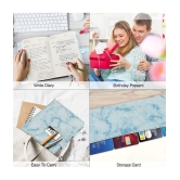 GEEO Marble Diary Journal with Locks for Girls and Women Secret Diaries Journal with Code Lock A5 Marble Notebooks with Combination Lock PU Leather Cover Diary Notebook (Blue)