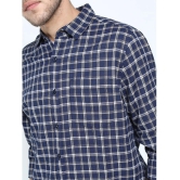 Ketch Polyester Slim Fit Checks Full Sleeves Mens Casual Shirt - Navy Blue ( Pack of 1 ) - None