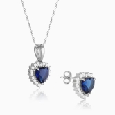 Silver Heart Of The Ocean Set