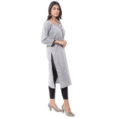 DESHBANDHU DBK - Grey Cotton Womens Straight Kurti - None