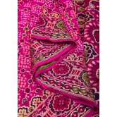 Exclusive Design Multi - Meenakari Jaal Pure Georgette Banarasi Saree with Authentic Hand Bandhej in Pink | SILK MARK CERTIFIED