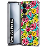 Fashionury Multicolor Printed Back Cover Silicon Compatible For Vivo V29 Pro 5G ( Pack of 1 )