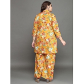 Tissu Yellow Printed Palazzo Top Set - None