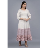 Smien - Off White Rayon Women's Anarkali Kurti ( Pack of 1 ) - None