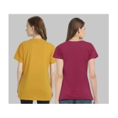 CHOZI - Multi Color Cotton Blend Regular Fit Womens T-Shirt ( Pack of 2 ) - None