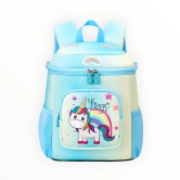 3D Unicorn Star Print Kids Backpack-Blue