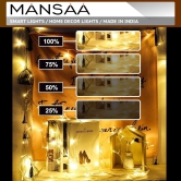 MANSAA M9 Curtain Lights with 8 Flashing Modes-3 meter x 3 meter / White