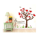 Asmi Collection Love Tree Birds Cage Wall Sticker ( 130 x 140 cms )