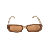 Chokore Rectangular Sunglasses with UV 400 Protection (Light Brown)