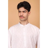 Shwet Men Cotton White Chikankari Men Kurta - 295-S