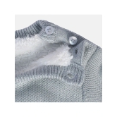 Miniklub Baby Girls Round Neck Full Sleeve Knit Sweater (Grey Color) - None