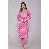 kurti with pant & dupatta Dupatta Sets-M / Pink