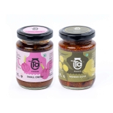 Ta Pickles | Small Onion & Mango Olive Pickle | 150g [Pack of 2] Combo Made with Cold Pressed Oil | Homemade | Traditional Indian Taste | Natural | No