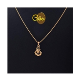 Gilherfashion Gold Plated Daily Wear Locket Chain For Women And Girls - Golden