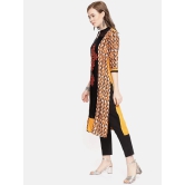 Alena - Yellow Cotton Womens Straight Kurti - L