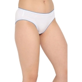 Clovia Pack of 1 Cotton Solid Womens Thongs ( White ) - None