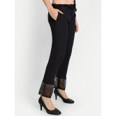 Women Black Solid Stretchable Trouser