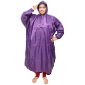 Goodluck Nylon Long Raincoat - Purple - None