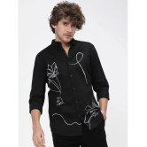 Ketch 100% Cotton Regular Fit Printed Full Sleeves Mens Casual Shirt - Black ( Pack of 1 ) - None