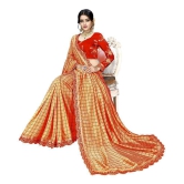 ofline selection - Orange Silk Blend Saree With Blouse Piece (Pack of 1)