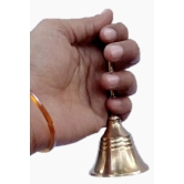 MiiArt Brass Pooja Bell with Stand,pital ki Pooja ghanti