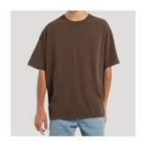 AKTIF - Brown Cotton Oversized Fit Mens T-Shirt ( Pack of 1 ) - None