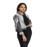 Grey Handloom Cotton Embroiderd Women Jacket