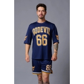 Go Devil 66 Printed Polyester Navy Co-ord Set for Men 5XL