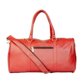 Man Arden - Red Leather Duffle Bag - Onesize