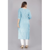 JC4U - Light Blue Cotton Womens Straight Kurti ( Pack of 1 ) - None