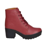 Commander Maroon Ankle Length Chukka Boots - None