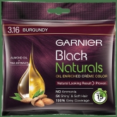 Garnier Black Naturals Hair Colour, 20 g 3.16 Natural Burgundy