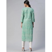 SVARCHI - Green Cotton Womens Straight Kurti ( Pack of 1 ) - None