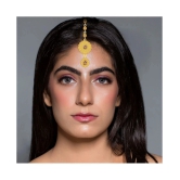 Paola Exclusive Stylish Gold Plated Traditional Maang Tikka Jewellery For women Girl - Golden