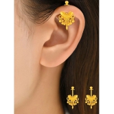 LUV FASHION Golden Threader Earrings ( Pack of 1 ) - Golden