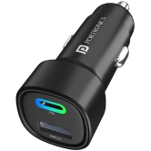 Portronics Car Mobile Charger Car Power 30 Black