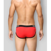 BASIICS By La Intimo - Red Cotton Blend Mens Briefs ( Pack of 1 ) - XL