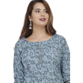 JC4U - Grey Melange Cotton Womens Flared Kurti ( Pack of 1 ) - 2XL