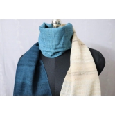 SoulShoppr Handloom Stole - Indigo Ombre