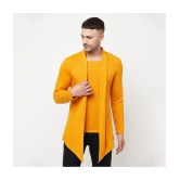 Glito - Mustard Cotton Blend Mens Cardigan Sweater ( Pack of 1 ) - None