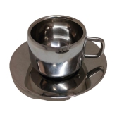 Dynore - Silver Steel Tea Set ( Pack of 6 ) - Silver