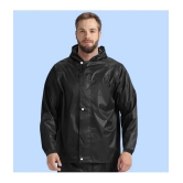 PPTHEFASHIONHUB Black Polyester Mens Raincoat ( Pack of 1 ) - M