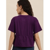 Difference of Opinion - Purple Cotton Loose Fit Womens T-Shirt ( Pack of 1 ) - None