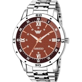 Abrexo Silver Stainless Steel Analog Mens Watch