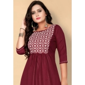 Fancy Cotton Kurti for Women-3XL / Maroon